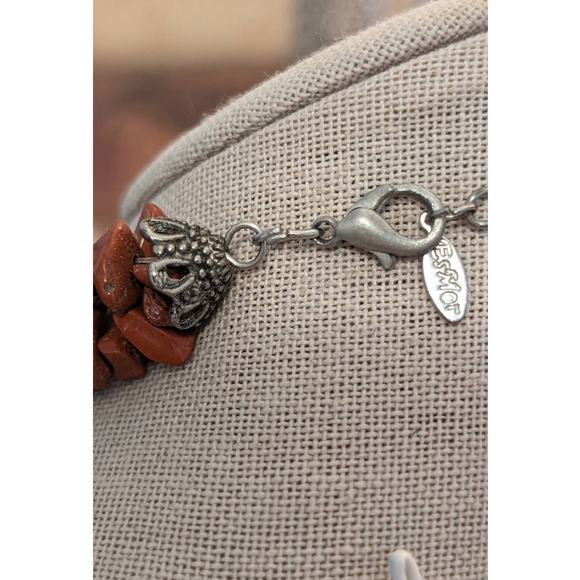 EsMor Three Strand Jasper Stone Necklace - Picture 3 of 7